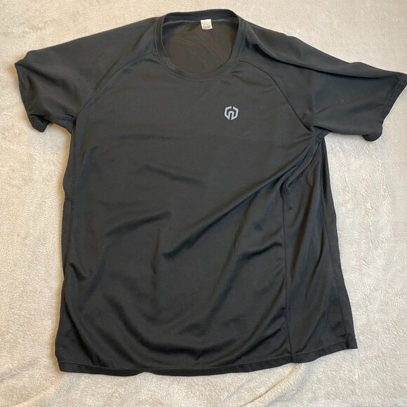 Two Mens Black Short-Sleeve Athletic T-Shirt XL Moisture-Wicking Lightweight - Picture 8 of 8